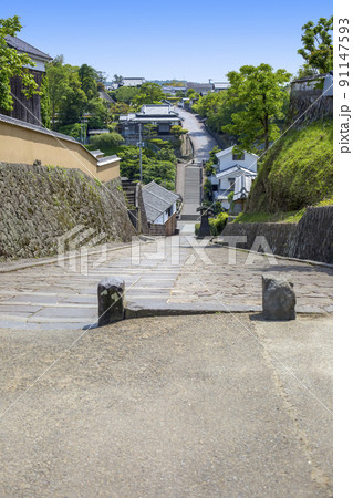 杵築　酢屋の坂から塩屋の坂を望む 91147593