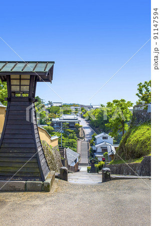 杵築　酢屋の坂から塩屋の坂を望む 91147594