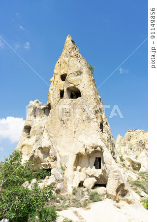 Goreme National Park is the Christian heart of Cappadocia and cave dwelling settlements in the rock of Turkey. 91149856