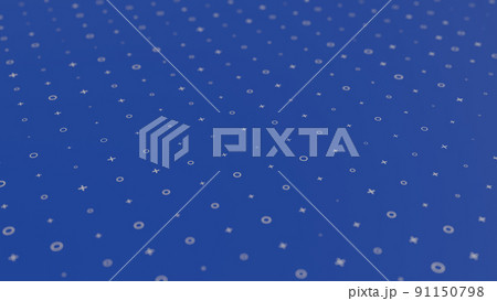 Abstract background in blue with texture of crosses and circles 91150798