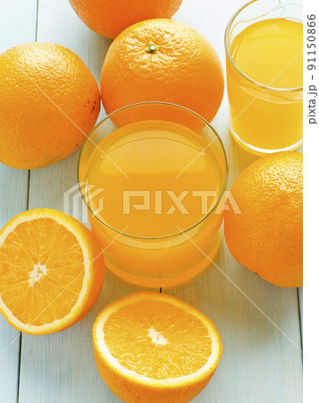Orange juice in glass Orange juice in glass 91150866