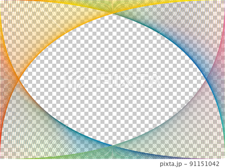 Grid frame with colorful lines with gentle curves 91151042