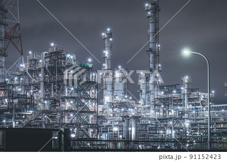 美しい工場夜景 美しい工場夜景 91152423