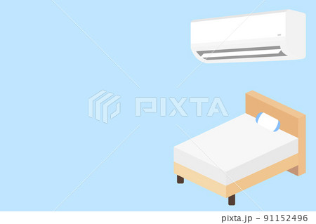 エアコンとベッドがある寝室。 91152496