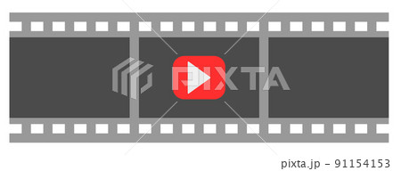 動画や映画の映像を再生するアイコン 91154153