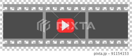 動画や映画の映像を再生するアイコン 91154153