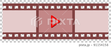 動画や映画の映像を再生するアイコン 91154158