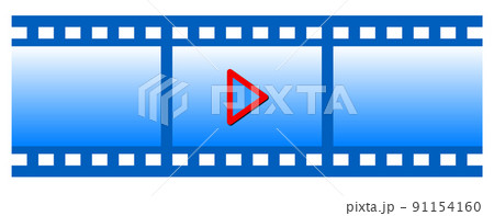 動画や映画の映像を再生するアイコン 91154160
