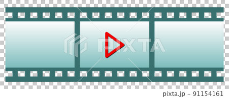 動画や映画の映像を再生するアイコン 91154161