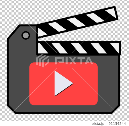 Clapperboard used for shooting videos and movies 91154244