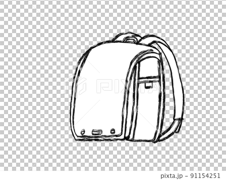 Premium Vector | Hand drawn line drawing school bag