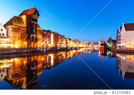 Night view of the Old Town of Gdansk, Poland Night view of the Old Town of Gdansk, Poland 91155083