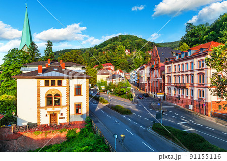 Summer view of the Old Town of Heidelberg, Germany Summer view of the Old Town of Heidelberg, Germany 91155116