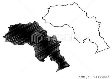 Upper Subansiri district (Arunachal Pradesh State, Republic of India) map vector illustration, scribble sketch Upper Subansiri map Upper Subansiri district (Arunachal Pradesh State, Republic of India) map vector illustration, scribble sketch Upper Subansiri map 91155682