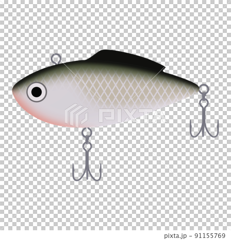 Illustration material of fishing tackle lure - Stock