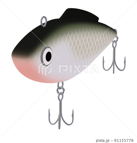 Illustration material of fishing tackle lure - Stock