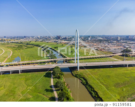 Aerial view of the Dallas downtown cityscape Aerial view of the Dallas downtown cityscape 91159581