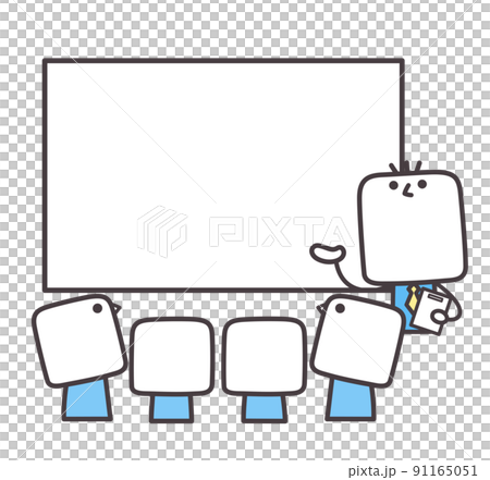 Illustrations of businessmen who are training 91165051