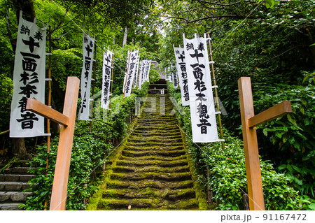 神奈川県鎌倉市 杉本寺 ∼苔の石段~ 神奈川県鎌倉市 杉本寺 ∼苔の石段~ 91167472