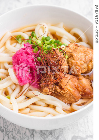冷し唐揚げうどん 91167893