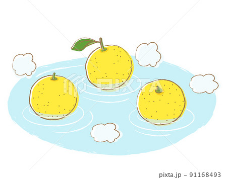 ゆず湯をイメージしたイラスト 91168493