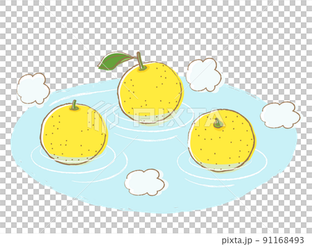 ゆず湯をイメージしたイラスト 91168493