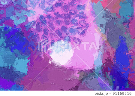 Abstract beautiful oil painting geometric illustration 91169516