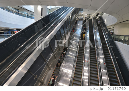 the group of Escalator at the admiralty station, hong kong 19 June 2022 the group of Escalator at the admiralty station, hong kong 19 June 2022 91171740