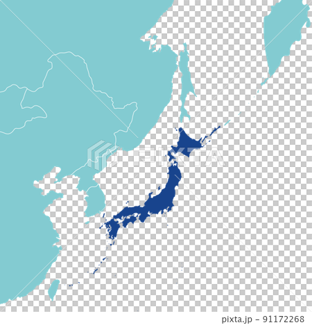 Japanese archipelago, overall map of Japan and neighboring countries 91172268