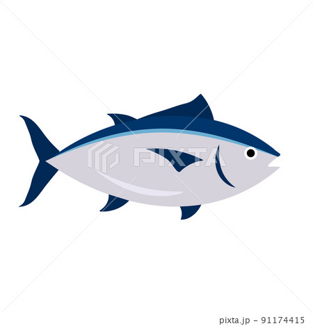 Tuna fish logo icon outline illustration. Salmon tuna fish line icon seafood logo 91174415
