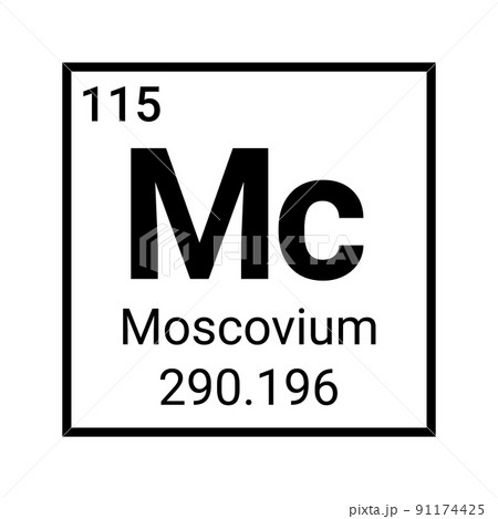 Moscovium periodic table element icon vector illustration 91174425