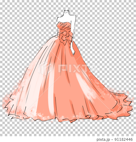 Color dress wedding orange 91182446