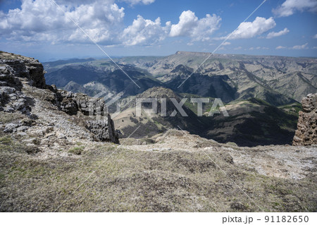 The mountains of the North Caucasus in Russia in spring 91182650