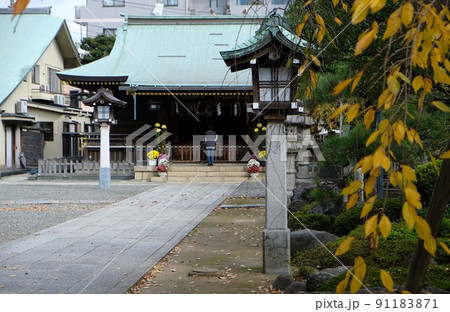 春日神社は住宅地の一角にある大田区新井宿に鎮座する 春日神社は住宅地の一角にある大田区新井宿に鎮座する 91183871