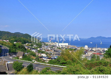 うぐいすラインと川尻の町と瀬戸の海 91184920