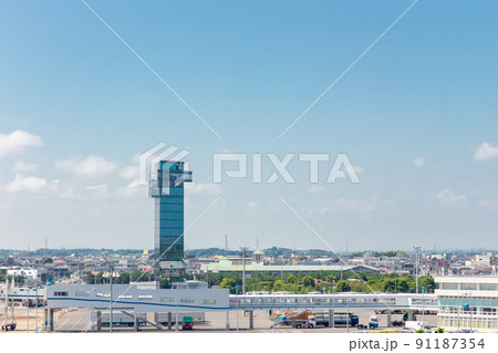 「茨城県」大洗港と大洗マリンタワー 91187354