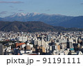松山市の町と石鎚山 91191111