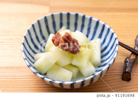 加賀太きゅうりの梅肉和え 91191698