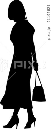 オシャレ女性Aイラストモデルシルエット3 オシャレ女性Aイラストモデルシルエット3 91195621
