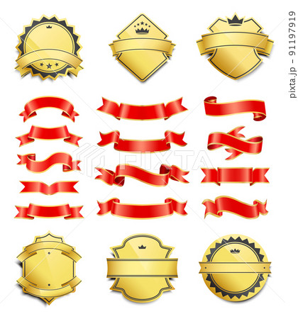 Gilded Shield Shapes and Silk Ribbons Variation 91197919
