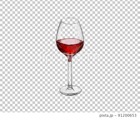 赤ワインのボトルの水彩イラスト 91200653