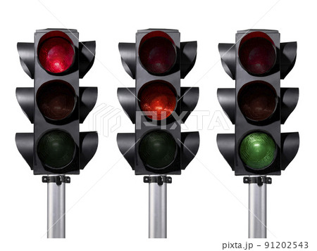 traffic light isolated on white background traffic light isolated on white background 91202543