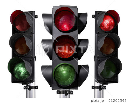 traffic light isolated on white background traffic light isolated on white background 91202545