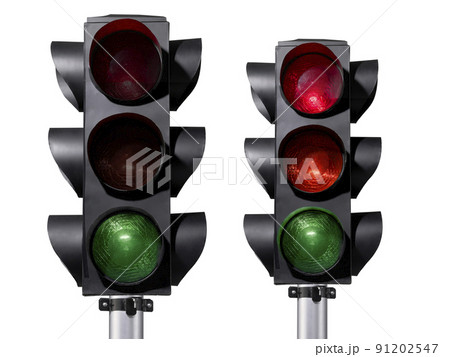 traffic light isolated on white background traffic light isolated on white background 91202547