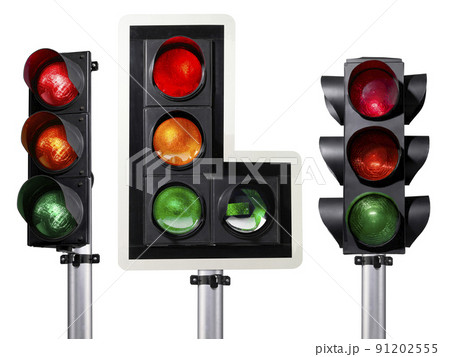 traffic light isolated on white background traffic light isolated on white background 91202555