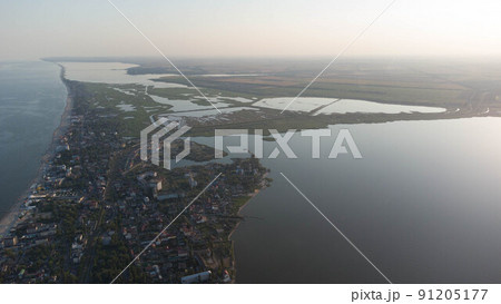 Seashore view from above. Ukraine. Zatoka. 91205177
