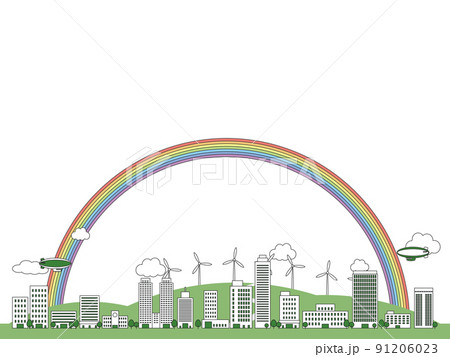 高層ビル　大都市　背景素材 91206023