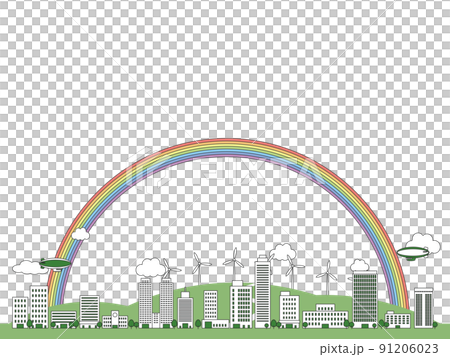 高層ビル　大都市　背景素材 91206023