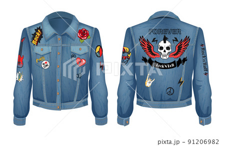 Rock and Roll Forever Prints Set on Denim Wear Rock and Roll Forever Prints Set on Denim Wear 91206982