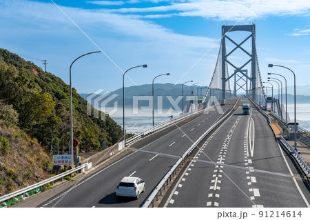 徳島県鳴門市 うずしおのある鳴門海峡を渡る大鳴門橋 徳島県鳴門市 うずしおのある鳴門海峡を渡る大鳴門橋 91214614